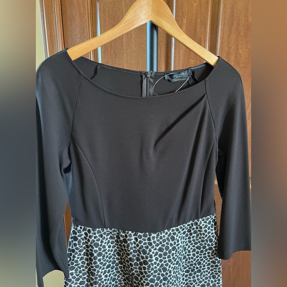 Weekend Max Mara Dress with Cropped Sleeves Brown Leopard Size L - Picture 3 of 16